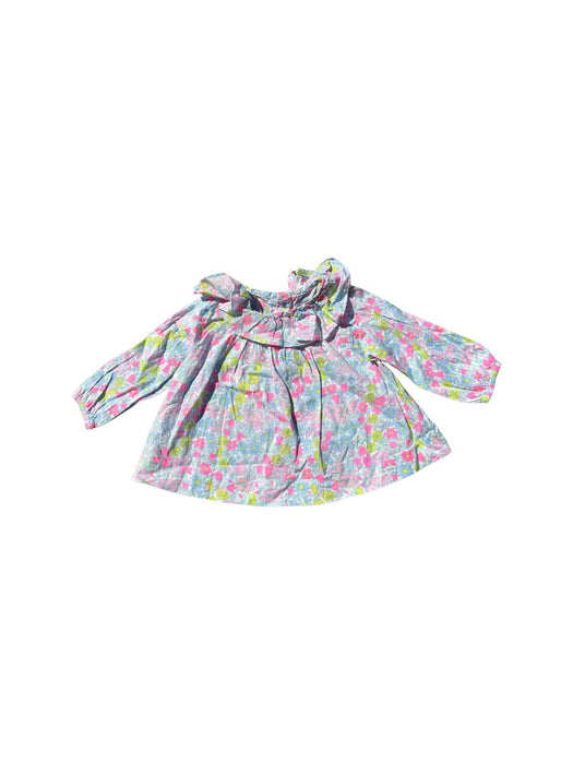 A Pink Long Sleeve Tops from Jacadi in size 0-3M for girl. (Front View)