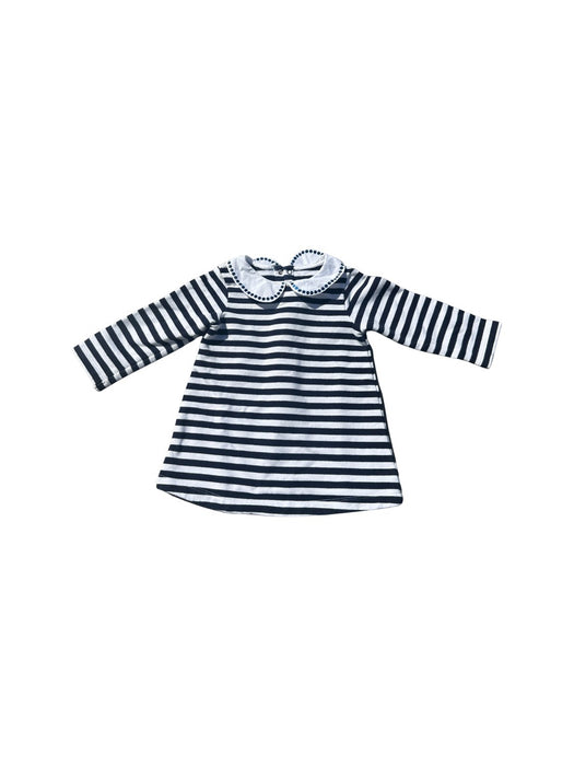 A Navy Long Sleeve Dresses from Jacadi in size 6-12M for girl. (Front View)