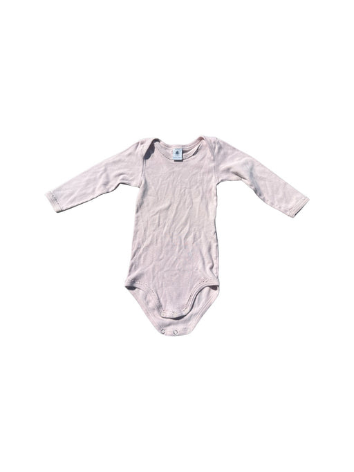 A Pink Long Sleeve Bodysuits from Petit Bateau in size 6-12M for neutral. (Front View)