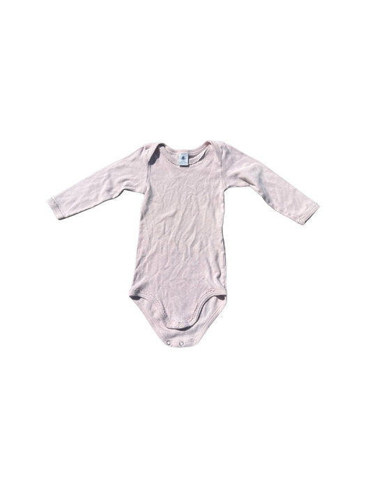 A Pink Long Sleeve Bodysuits from Petit Bateau in size 6-12M for neutral. (Front View)