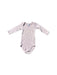 A Pink Long Sleeve Bodysuits from Petit Bateau in size 6-12M for neutral. (Front View)