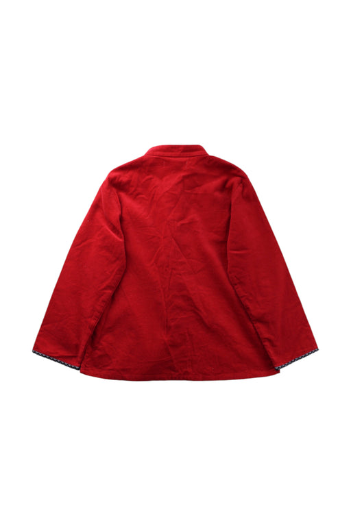 A Red Long Sleeve Shirts from Tang'Roulou in size 5T for neutral. (Back View)