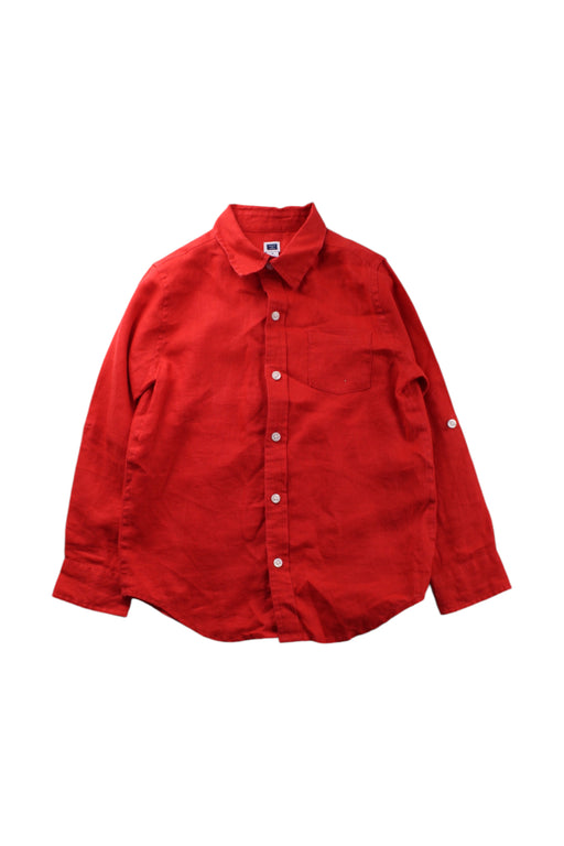 A Red Long Sleeve Shirts from Janie & Jack in size 5T for boy. (Front View)