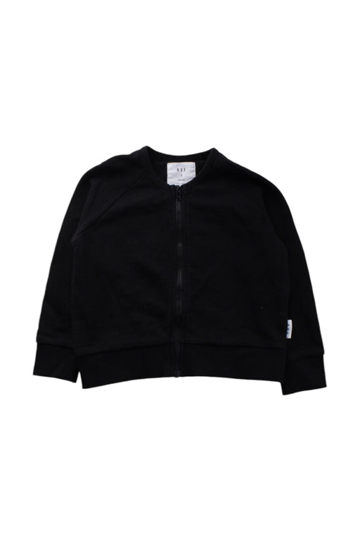 A Black Zippered Sweatshirts from Hux in size 3T for neutral. (Front View)