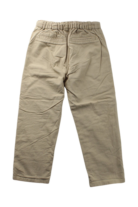 A Beige Casual Pants from Purebaby in size 4T for neutral. (Back View)