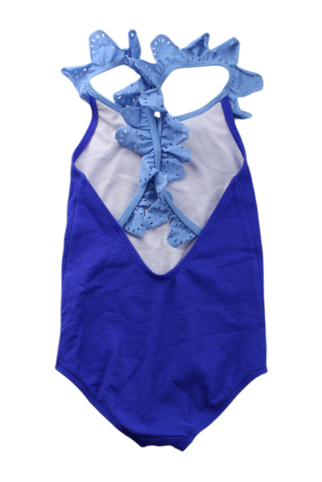 A Blue Swimsuits from Boden in size 3T for girl. (Back View)