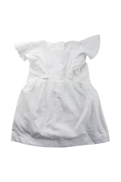 A White Short Sleeve Dresses from Chateau de Sable in size 2T for girl. (Front View)
