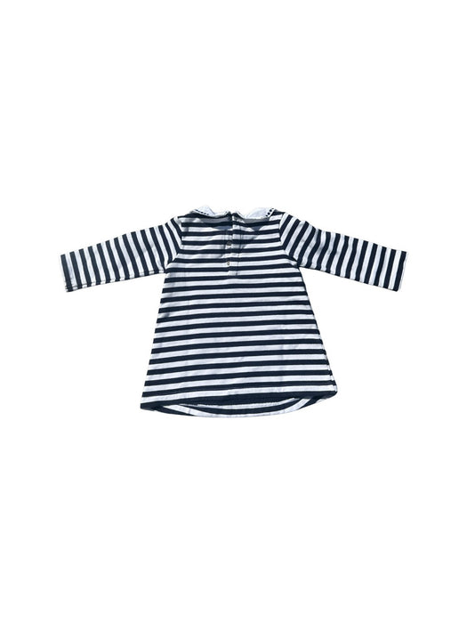 A Navy Long Sleeve Dresses from Jacadi in size 6-12M for girl. (Back View)