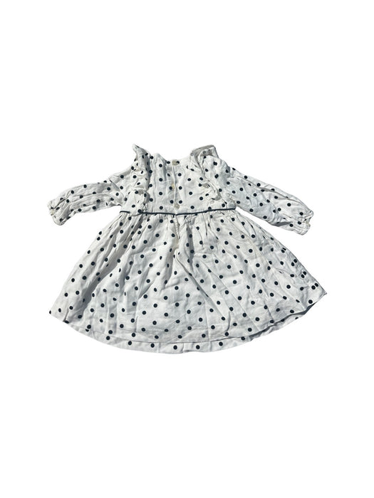 A White Long Sleeve Dresses from Jacadi in size 6-12M for girl. (Back View)