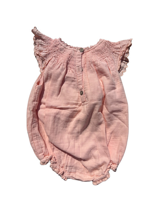 A Pink Short Sleeve Rompers from Louise Misha in size 12-18M for girl. (Back View)