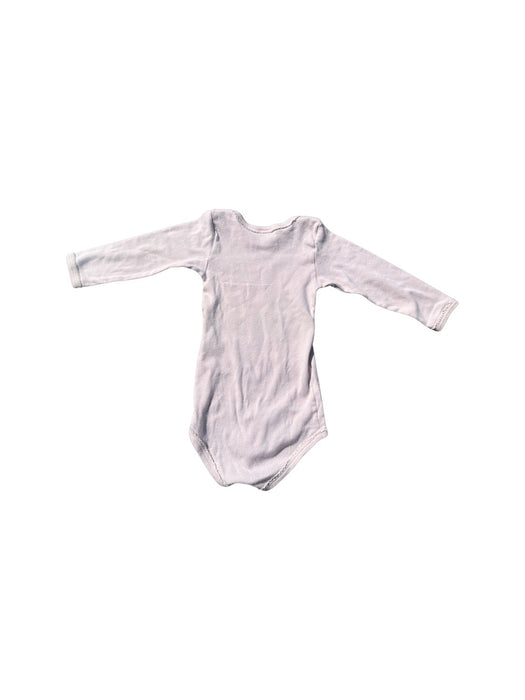A Pink Long Sleeve Bodysuits from Petit Bateau in size 6-12M for neutral. (Back View)