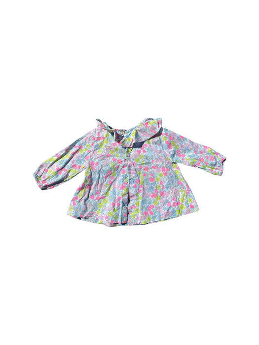 A Pink Long Sleeve Tops from Jacadi in size 0-3M for girl. (Back View)