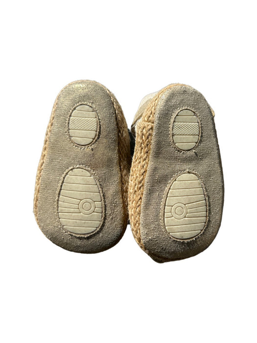 A Beige Espadrilles from Seed in size 3-6M for girl. (Back View)