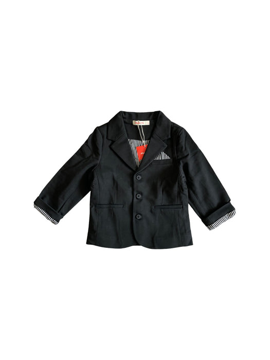 A Black Blazers from Momonittu in size 2T for boy. (Front View)