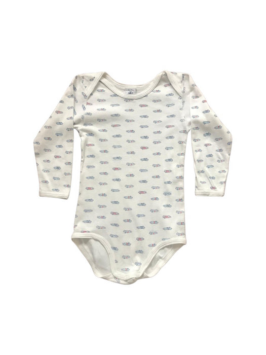 A White Long Sleeve Bodysuits from Petit Bateau in size 3T for neutral. (Back View)