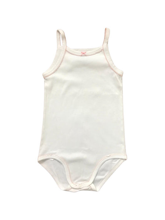 A White Sleeveless Bodysuits from Petit Bateau in size 3T for neutral. (Back View)