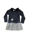 A Navy Long Sleeve Dresses from Petit Bateau in size 3T for girl. (Back View)