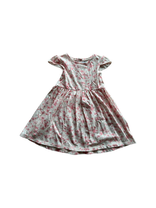 A Pink Short Sleeve Dresses from Petit Bateau in size 6T for girl. (Front View)