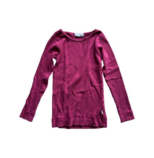 A Burgundy Long Sleeve T Shirts from Jamie Kay in size 5T for neutral. (Front View)