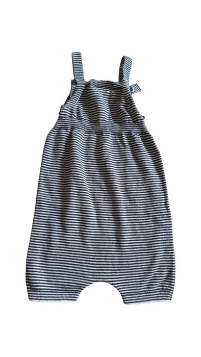 A Black Overall Shorts from Seed in size 6-12M for neutral. (Back View)