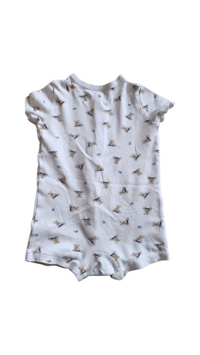 A White Short Sleeve Rompers from Ralph Lauren in size 3-6M for neutral. (Back View)