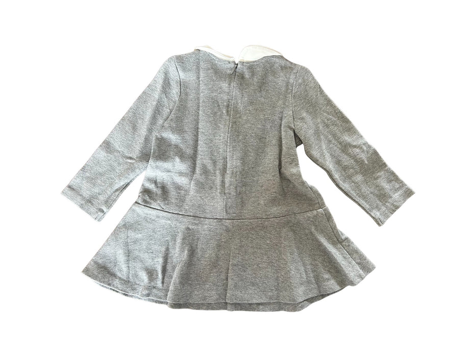 A Grey Long Sleeve Dresses from Momonittu in size 2T for girl. (Back View)