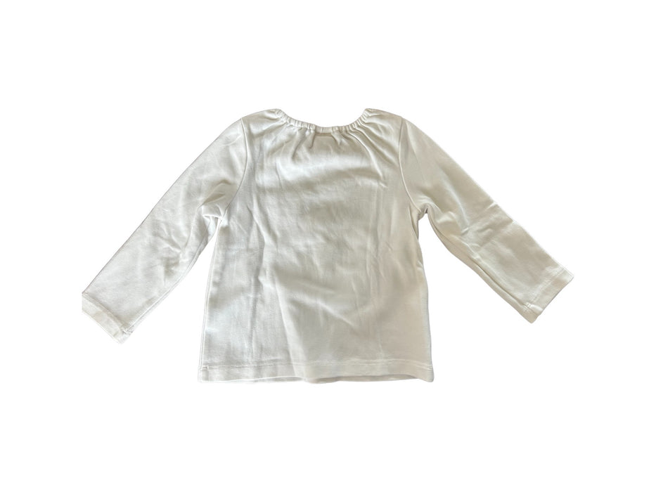 A White Long Sleeve T Shirts from Momonittu in size 2T for girl. (Back View)