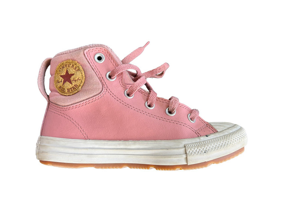 A Pink Sneakers from Converse in size 10Y for girl. (Front View)