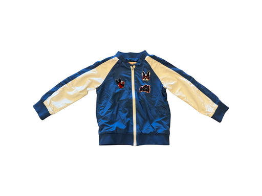 A Blue Lightweight Jackets from Momonittu in size 6T for boy. (Front View)
