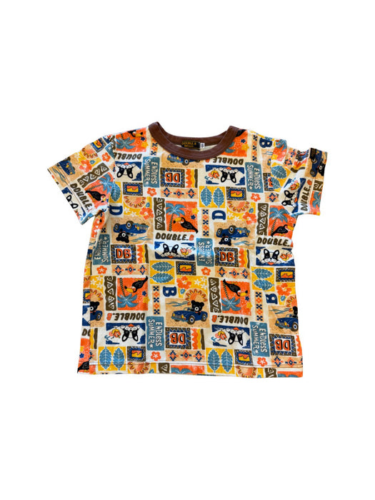 A Multicolour Short Sleeve T Shirts from Miki House in size 6T for boy. (Front View)