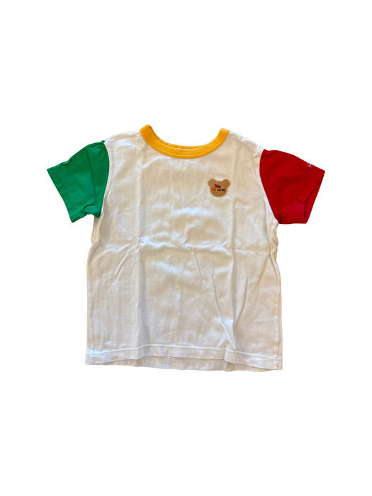 A White Short Sleeve T Shirts from Miki House in size 6T for neutral. (Front View)