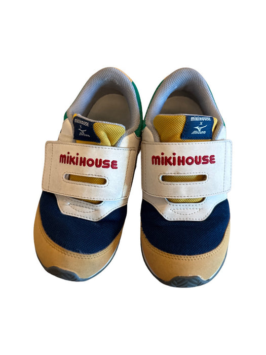 A Navy Sneakers from Miki House in size 7Y for boy. (Front View)