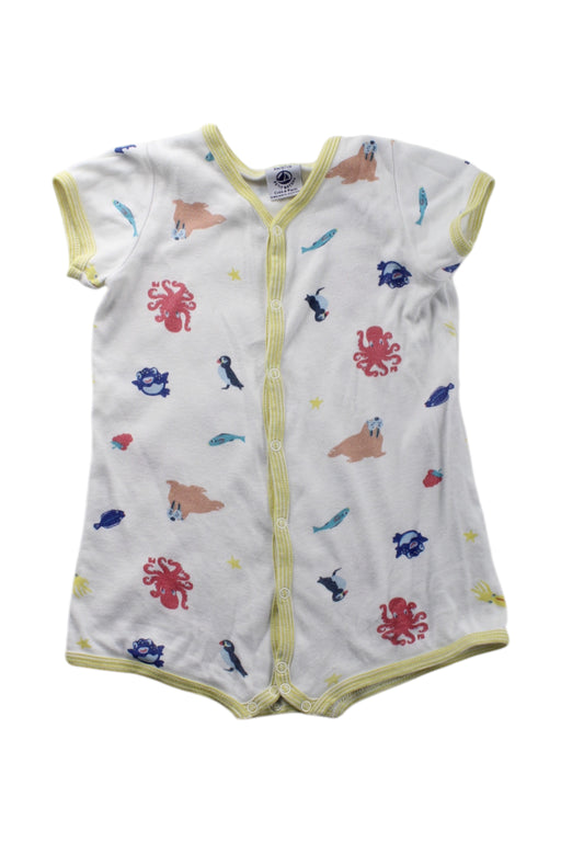 A Multicolour Short Sleeve Rompers from Petit Bateau in size 3-6M for neutral. (Front View)