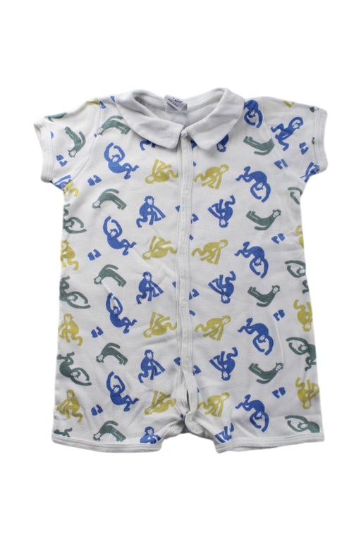 A Multicolour Short Sleeve Rompers from Petit Bateau in size 3-6M for neutral. (Front View)