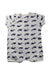 A Grey Short Sleeve Rompers from Petit Bateau in size 3-6M for neutral. (Back View)