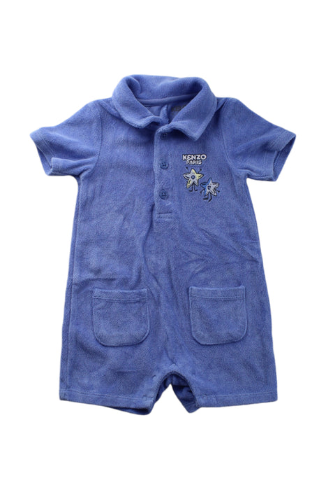 A Blue Short Sleeve Rompers from Kenzo in size 6-12M for neutral. (Front View)