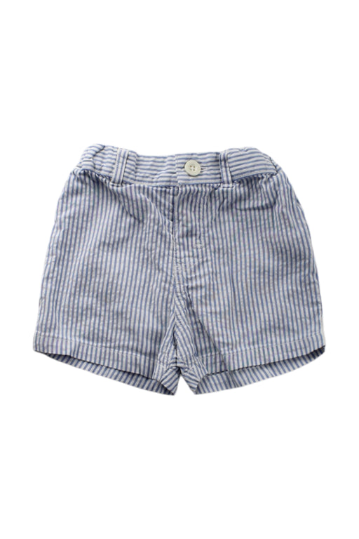 A Blue Shorts from Petit Bateau in size 6-12M for neutral. (Front View)