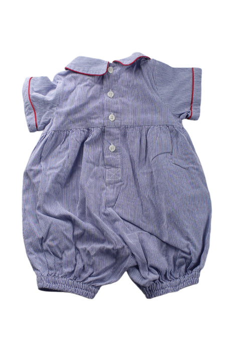 A Blue Short Sleeve Rompers from Rachel Riley in size 6-12M for neutral. (Back View)