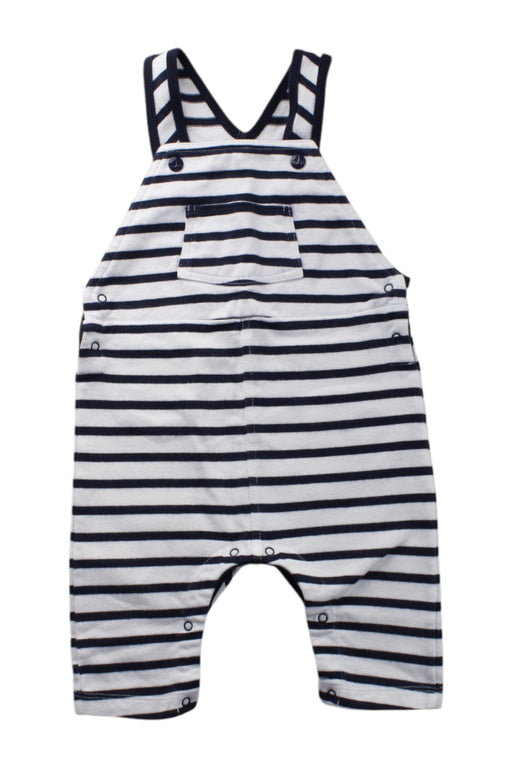 A Navy Long Overalls from Petit Bateau in size 6-12M for neutral. (Front View)