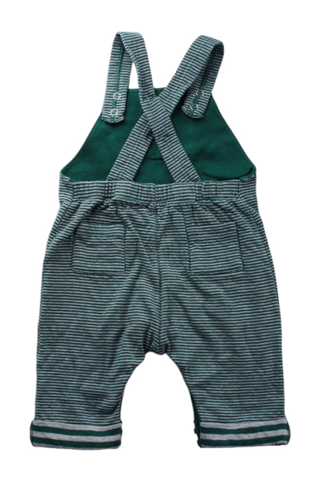 A Green Long Overalls from Petit Bateau in size 6-12M for neutral. (Back View)
