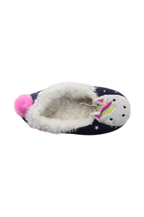 A Navy Slippers from Joules in size 6T for girl. (Front View)