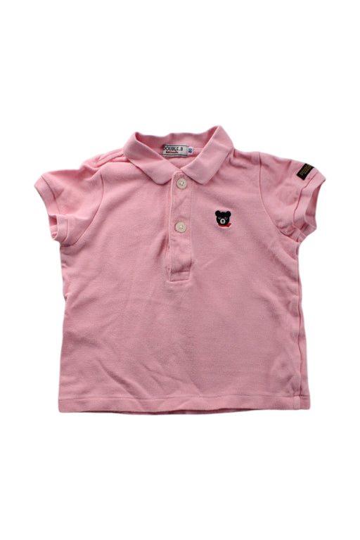 A Pink Short Sleeve Polos from Miki House in size 12-18M for neutral. (Front View)