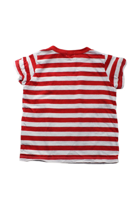 A Red Short Sleeve T Shirts from Miki House in size 18-24M for neutral. (Back View)