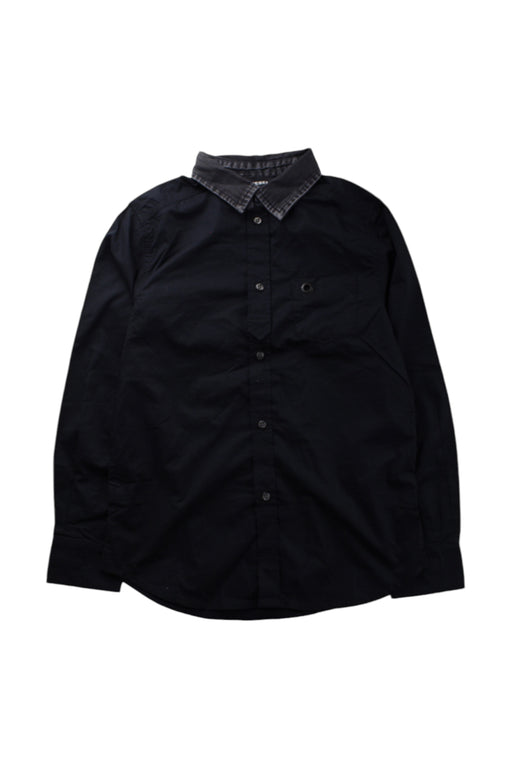 A Black Long Sleeve Shirts from Diesel in size 8Y for boy. (Front View)