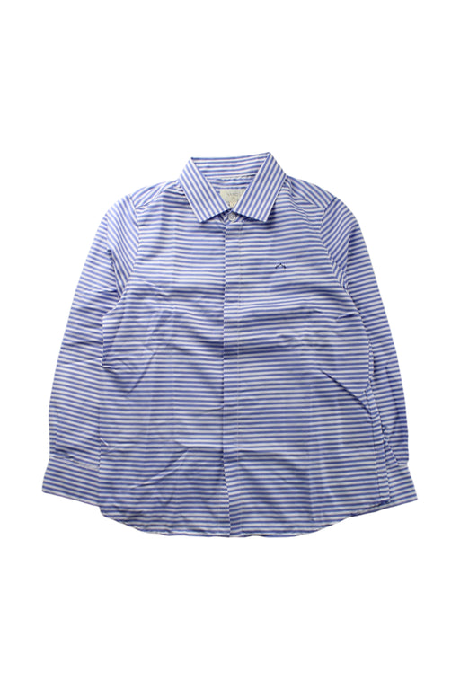 A Blue Long Sleeve Shirts from Nanos in size 7Y for boy. (Front View)