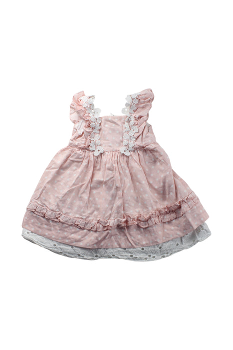 A Pink Sleeveless Dresses from Nicholas & Bears in size 12-18M for girl. (Front View)