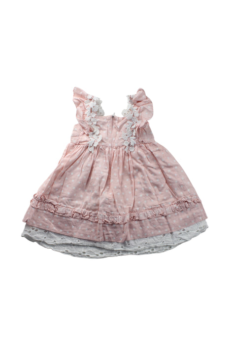 A Pink Sleeveless Dresses from Nicholas & Bears in size 12-18M for girl. (Back View)