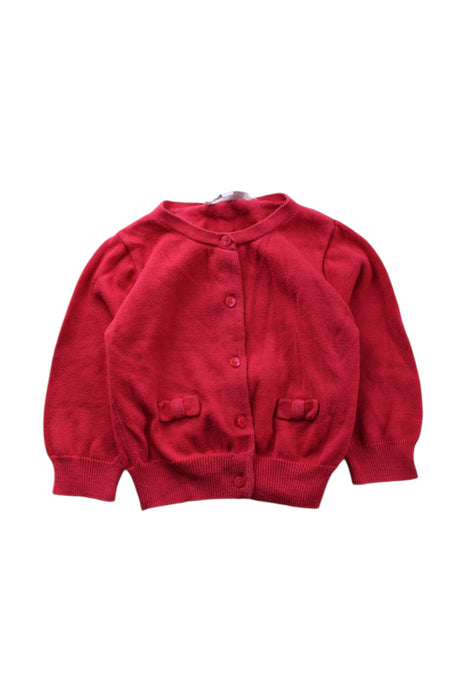 A Red Cardigans from Jacadi in size 6-12M for neutral. (Front View)