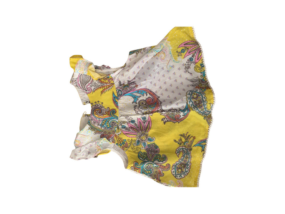 A Yellow Sleeveless Dresses from Country Road in size 6-12M for girl. (Back View)