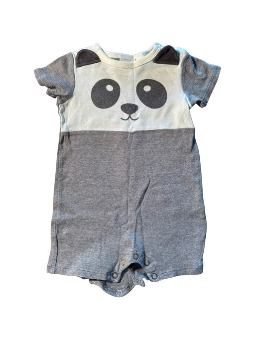 A Grey Short Sleeve Rompers from Seed in size 3-6M for neutral. (Front View)